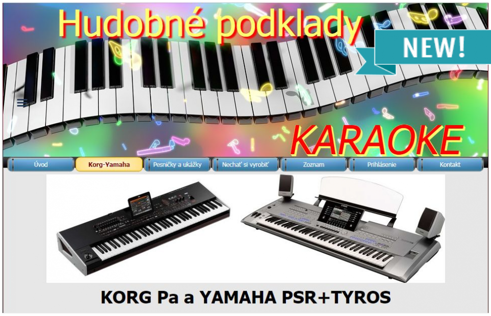 Výroba hudobných podkladov a karaoke pesničiek.